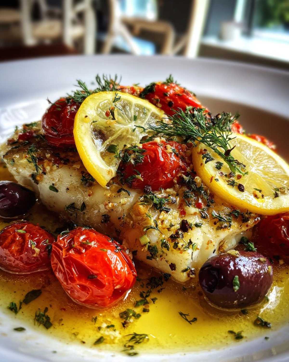 Mediterranean Baked Cod with Olives - detail 1