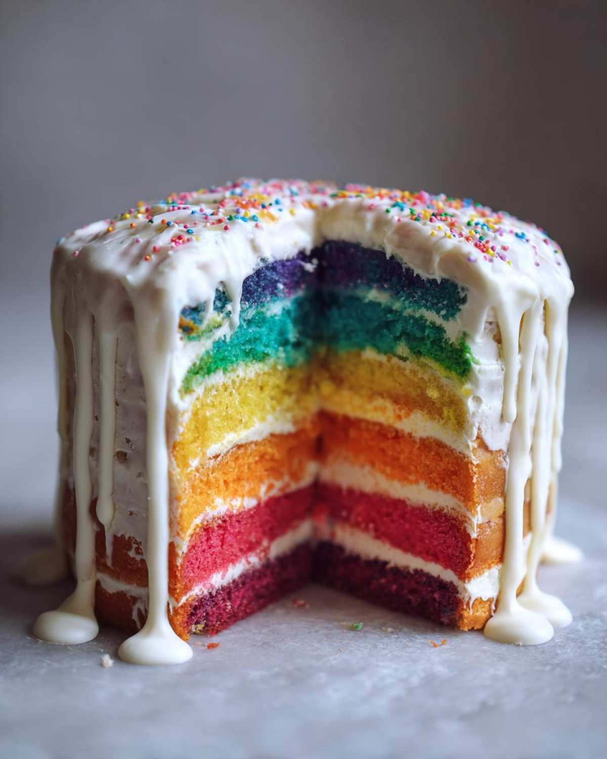 Rainbow Drip Birthday Cake - detail 3