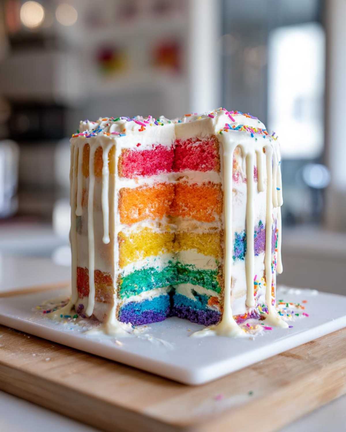Rainbow Drip Birthday Cake - detail 4