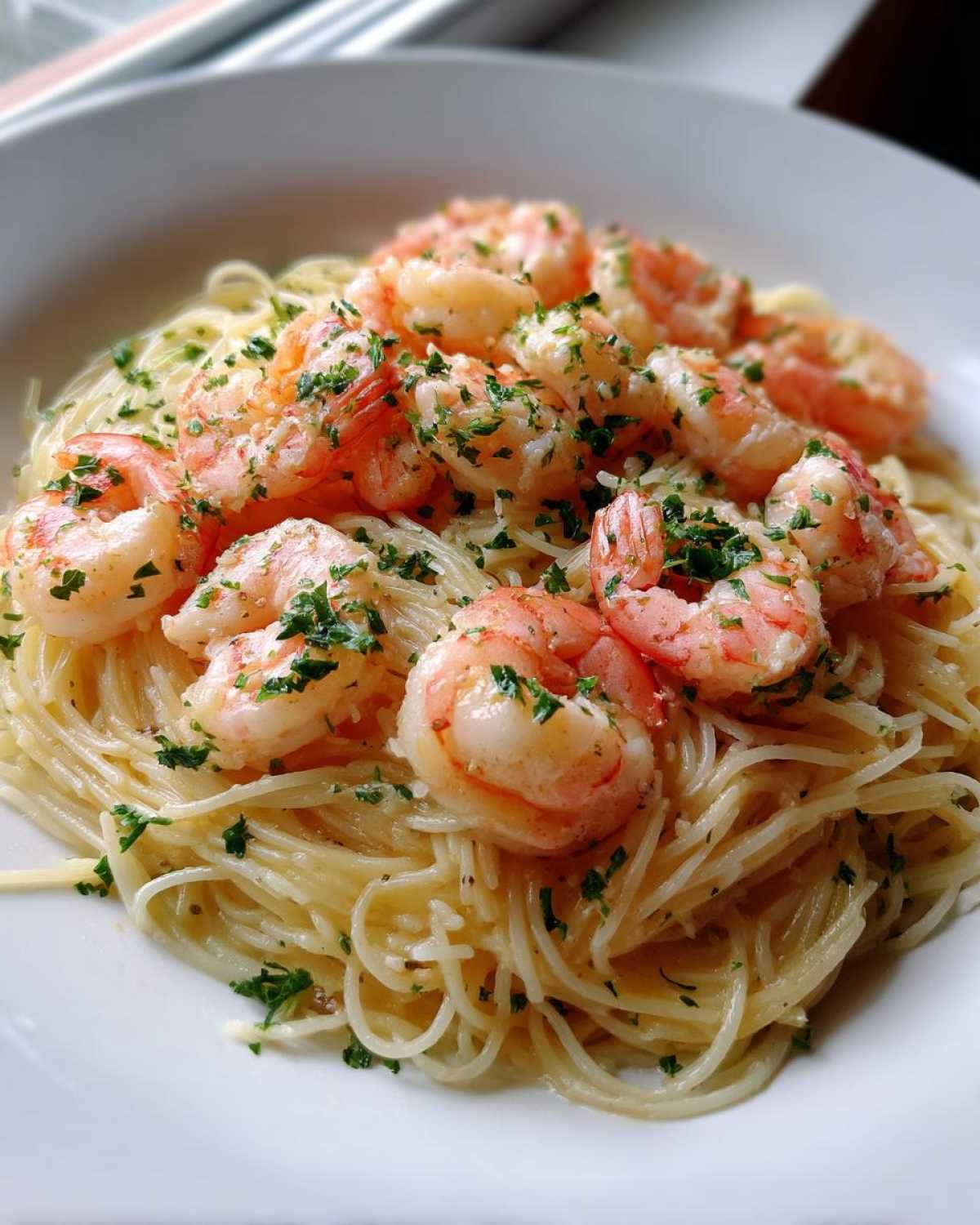 Shrimp Scampi with Angel Hair Pasta - detail 1