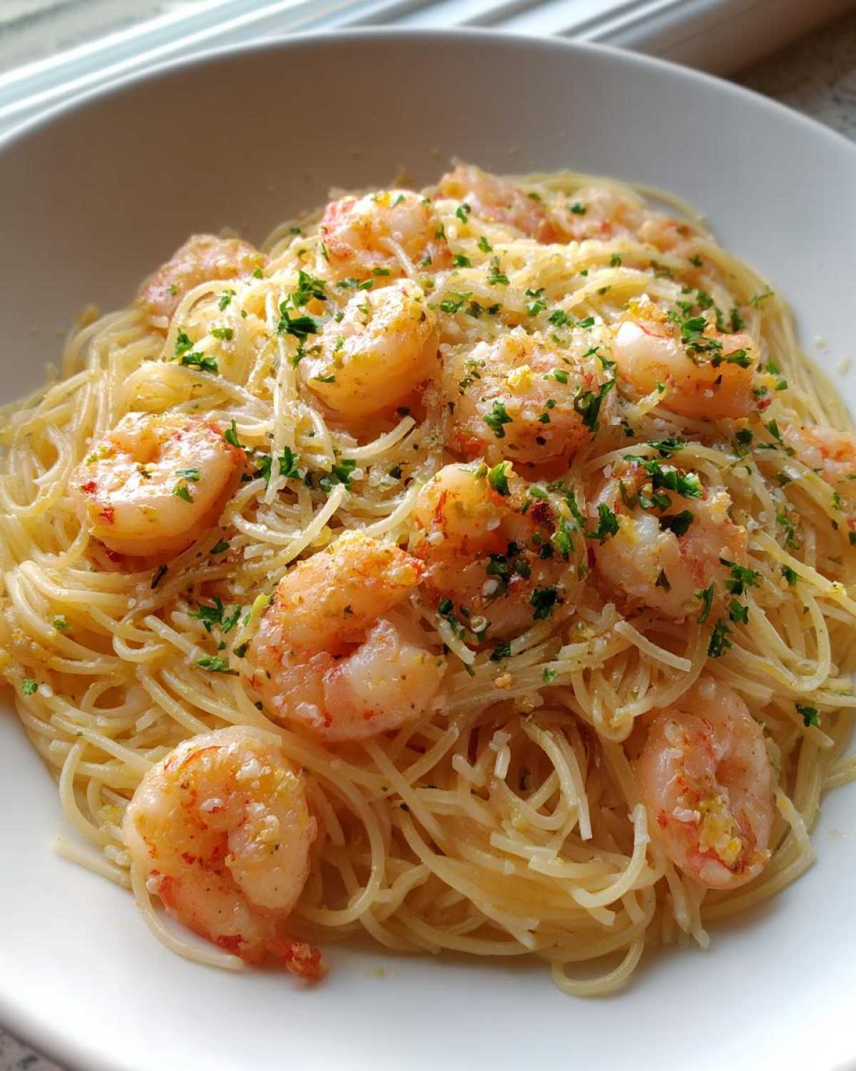 Shrimp Scampi with Angel Hair Pasta - detail 2