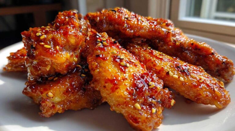 Spicy Honey Garlic Chicken Wings