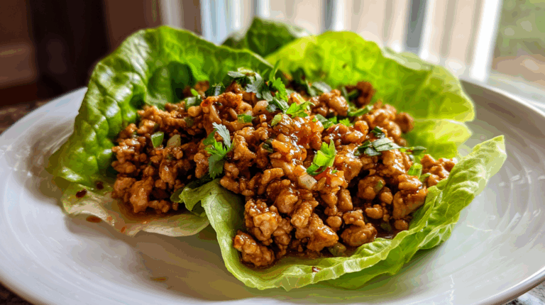 Sweet and Spicy Chicken Lettuce Wraps