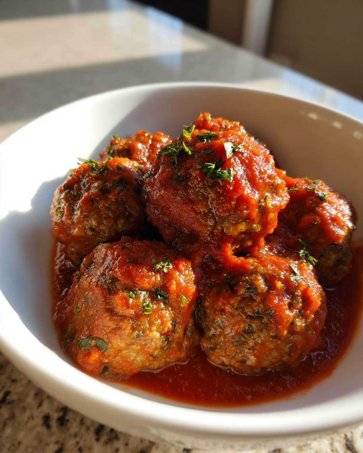 Turkey Meatballs in Marinara - detail 2