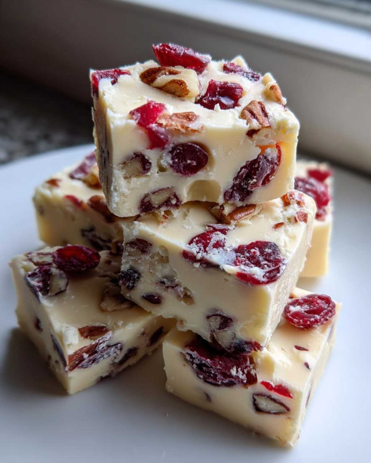 White Chocolate Cranberry Fudge - detail 1