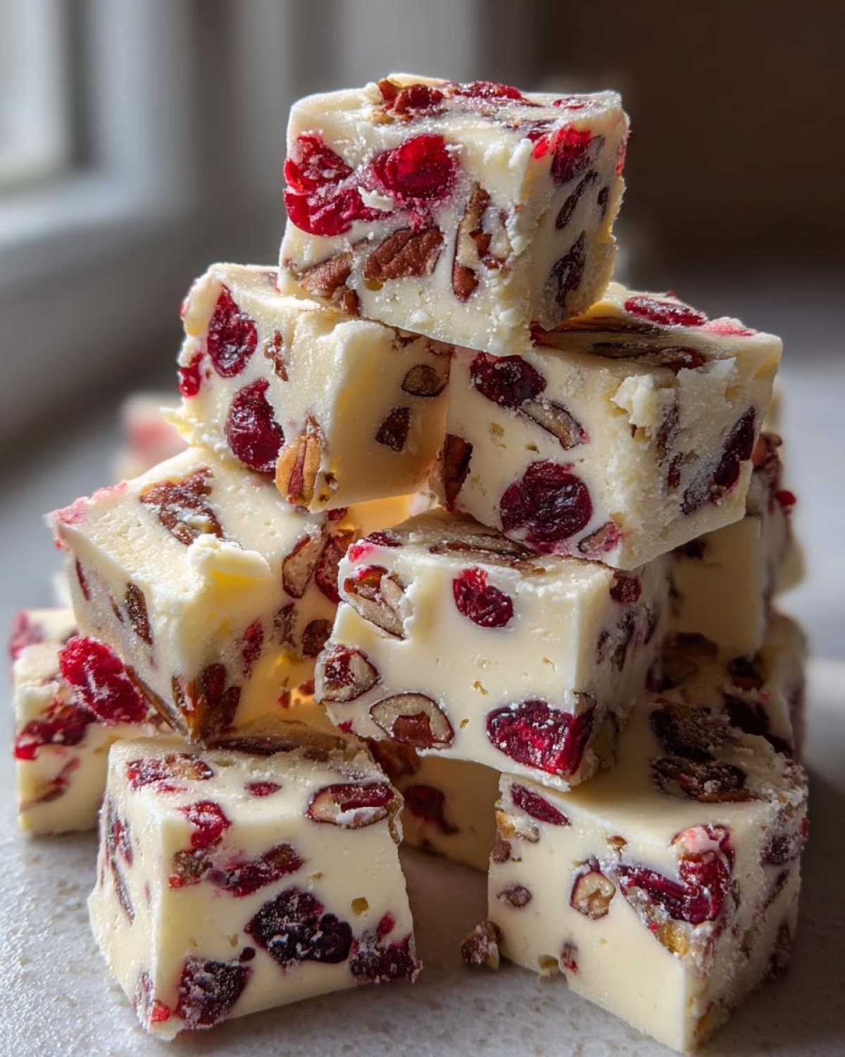White Chocolate Cranberry Fudge - detail 2