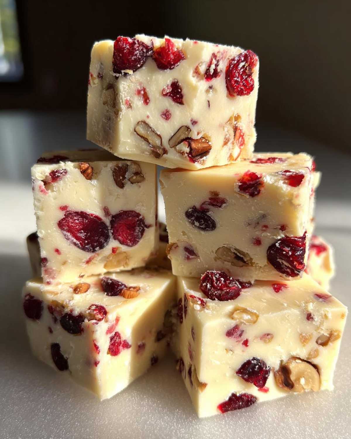 White Chocolate Cranberry Fudge - detail 3